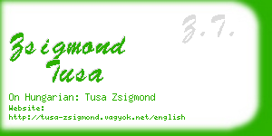 zsigmond tusa business card